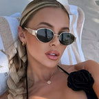 Damskie Owalne Okulary Przeciwsłoneczne | Retro Oprawka