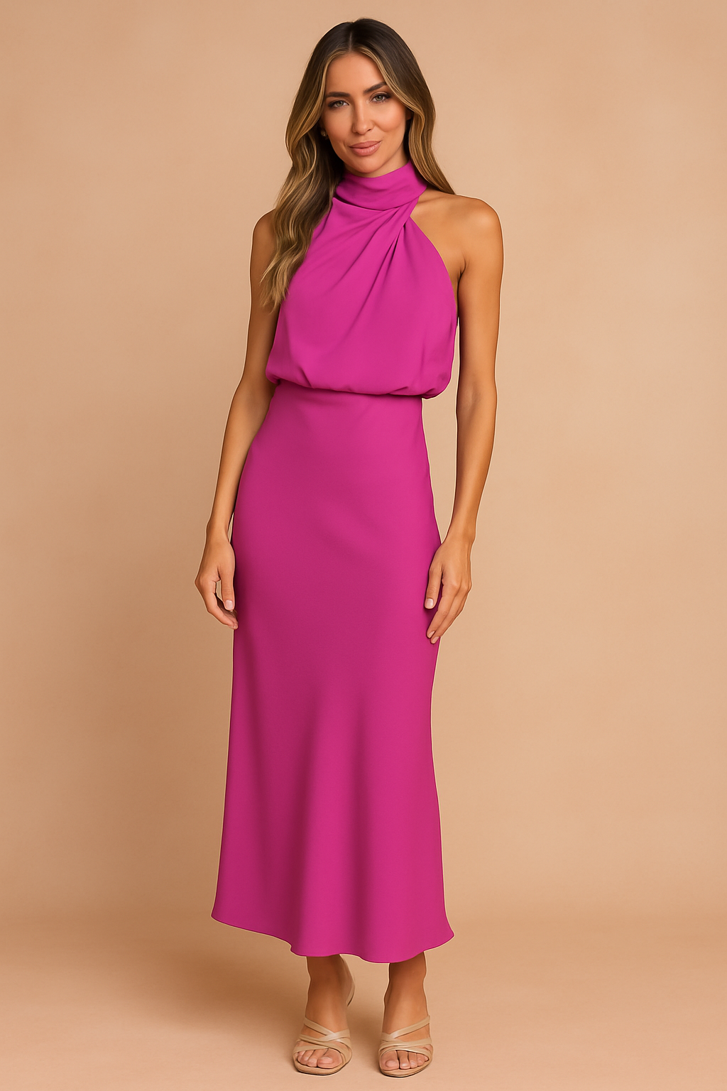 Damska Sukienka Wieczorowa Halter | Maxi