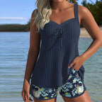 Damski Letni Tankini Komplet | Kwiatowe Szorty