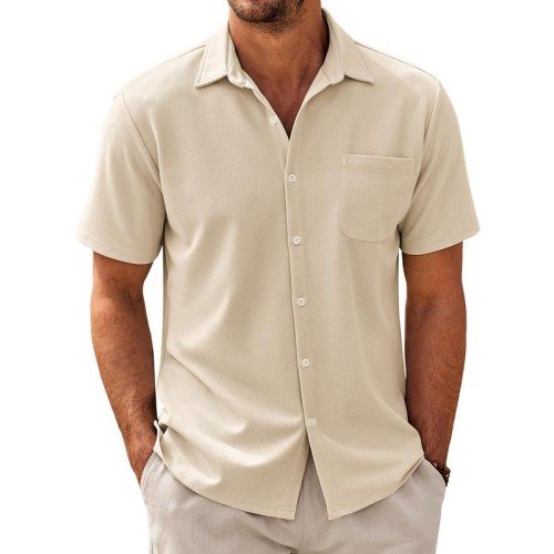 Męska Koszula Casual Letnia | Krótki Rękaw