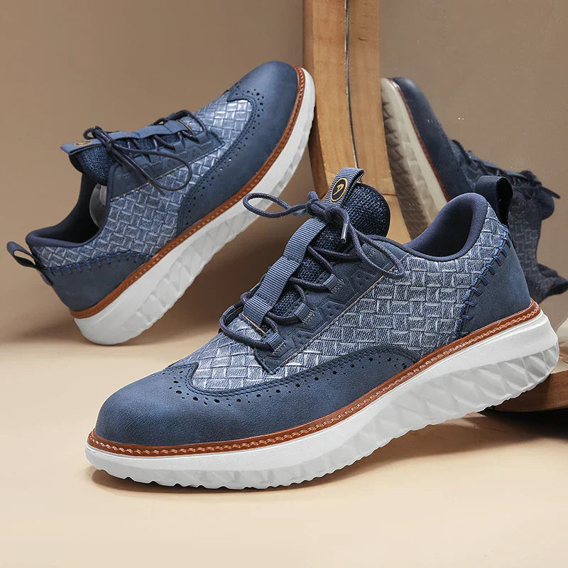 Męskie buty casual sznurowane ze stabilną konstrukcją kostki