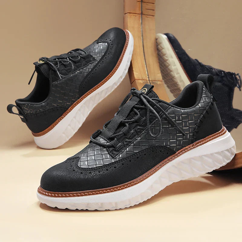 Męskie buty casual sznurowane ze stabilną konstrukcją kostki