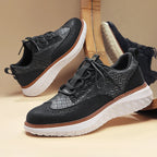 Męskie buty casual sznurowane ze stabilną konstrukcją kostki