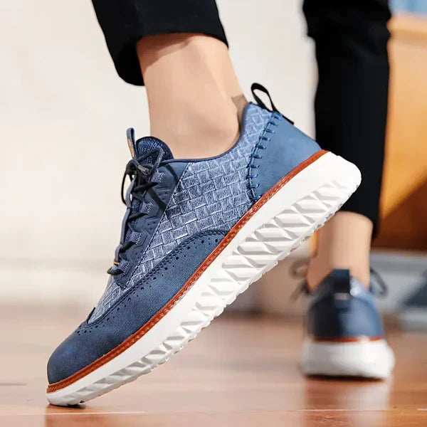 Męskie buty casual sznurowane ze stabilną konstrukcją kostki