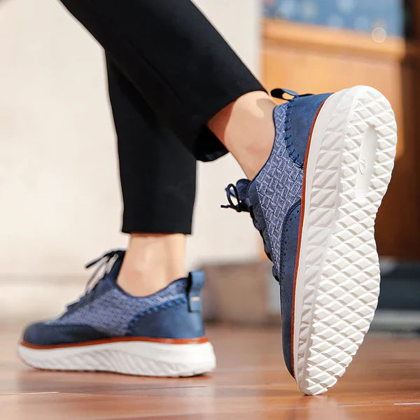 Męskie buty casual sznurowane ze stabilną konstrukcją kostki