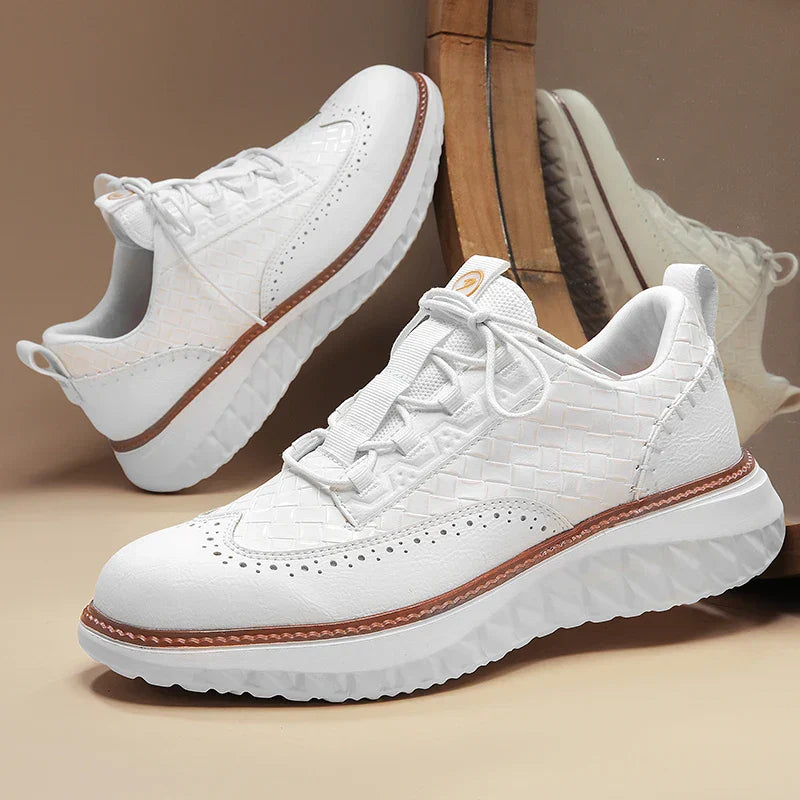 Męskie buty casual sznurowane ze stabilną konstrukcją kostki