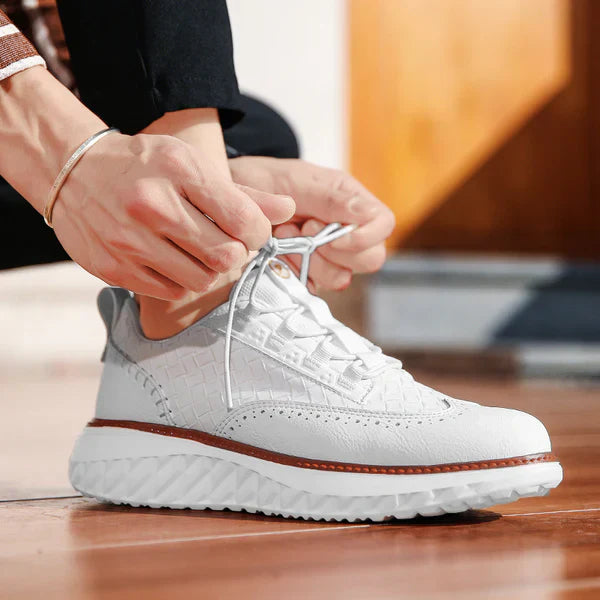 Męskie buty casual sznurowane ze stabilną konstrukcją kostki