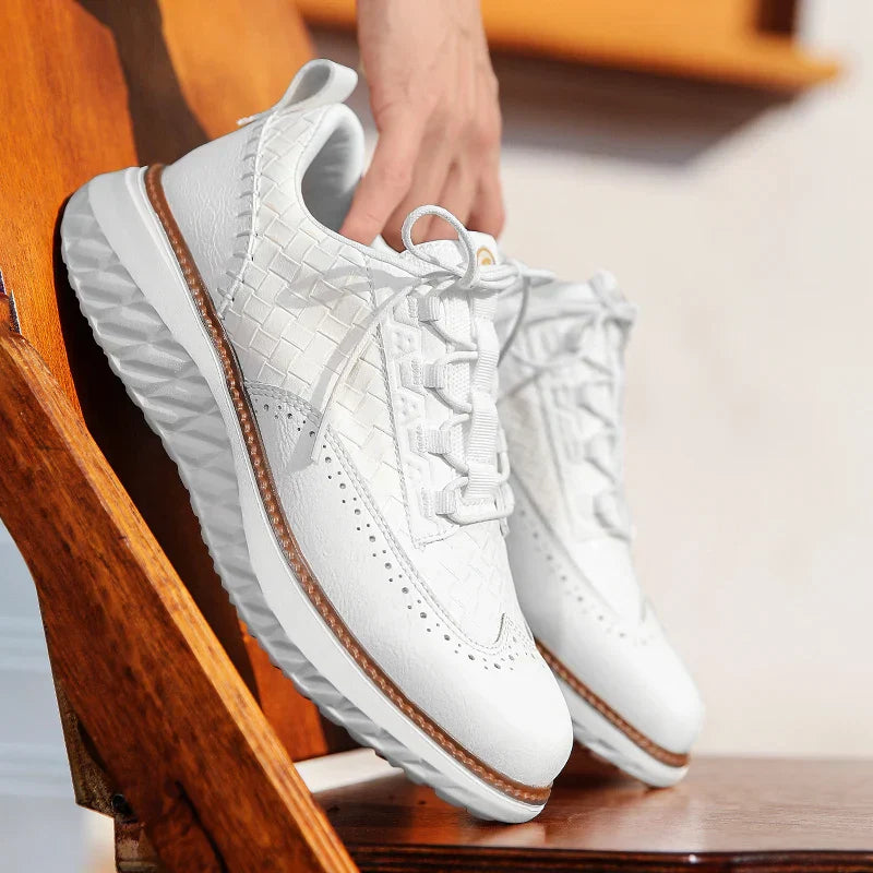 Męskie buty casual sznurowane ze stabilną konstrukcją kostki
