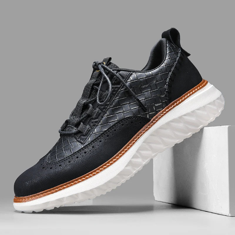Męskie buty casual sznurowane ze stabilną konstrukcją kostki
